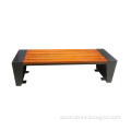 Cast iron wpc long wooden bench
